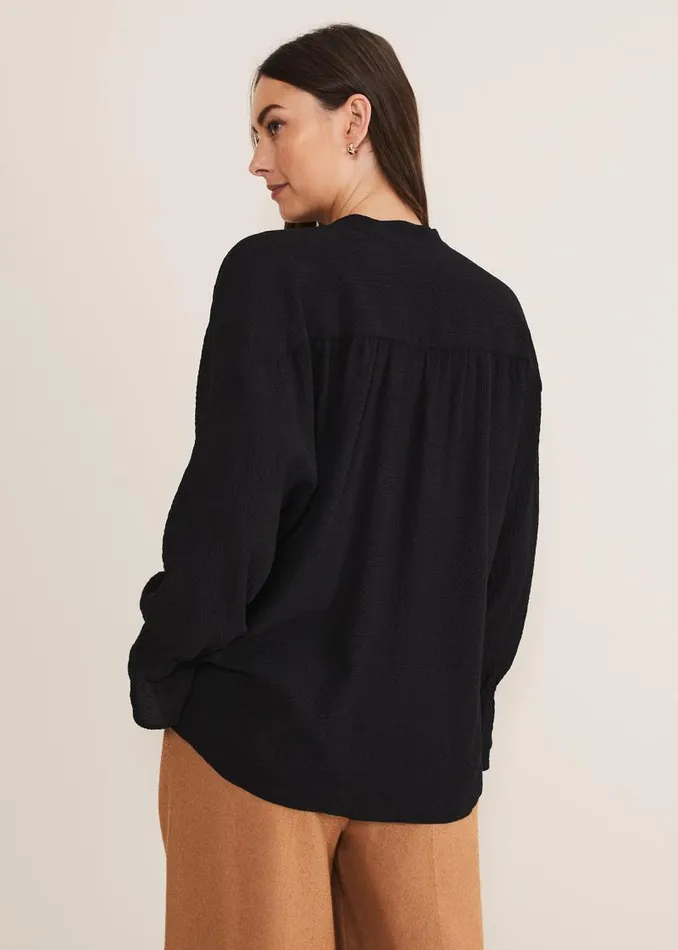 Kym VNeck Textured Blouse Black Women Phase Eight Shirts and Blouses