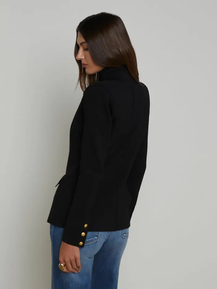 L039Agence Blazers and Jackets Women Chamberlain Knit Blazer Blackgold L039Agence Blazers and Jackets Women Chamberlain Knit Blazer Blackgold