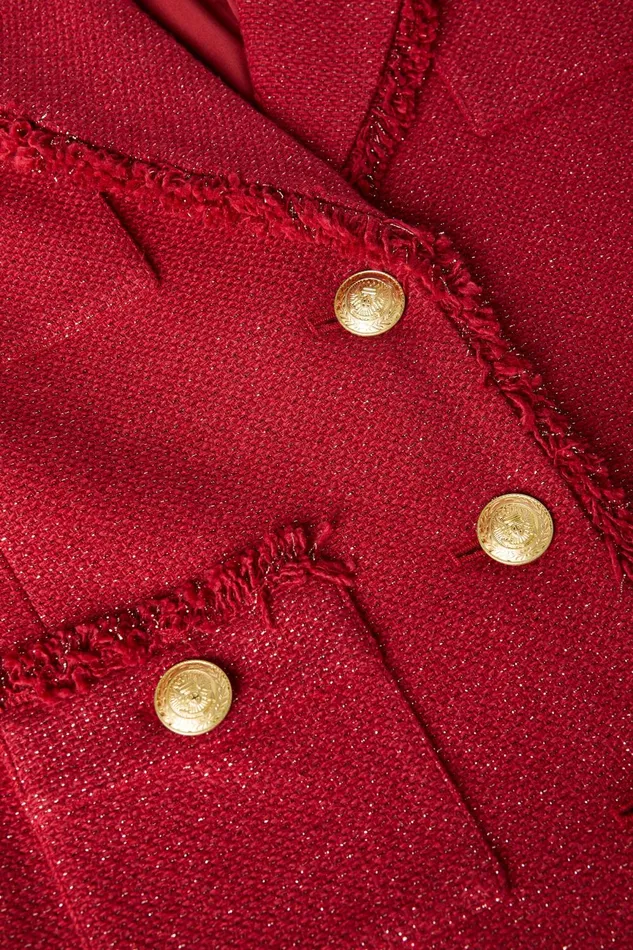 L039Agence Blazers and Jackets Women Sylvia Collared Jacket Garnet Redcopper L039Agence Blazers and Jackets Women Sylvia Collared Jacket Garnet Redcopper