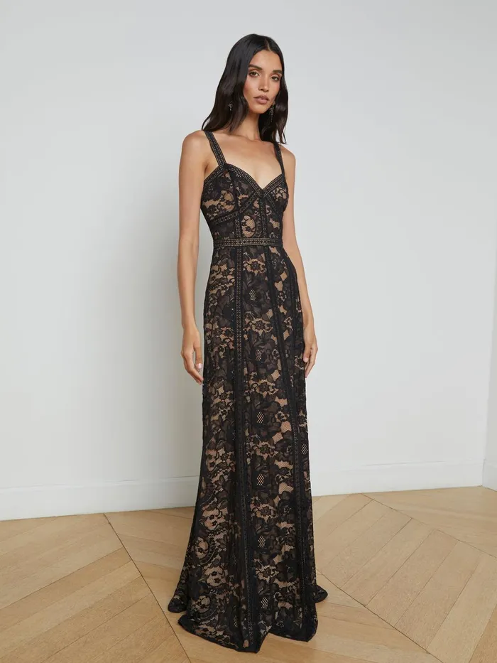 L039Agence Dresses and Jumpsuits Women Avignon Lace Maxi Dress Black L039Agence Dresses and Jumpsuits Women Avignon Lace Maxi Dress Black