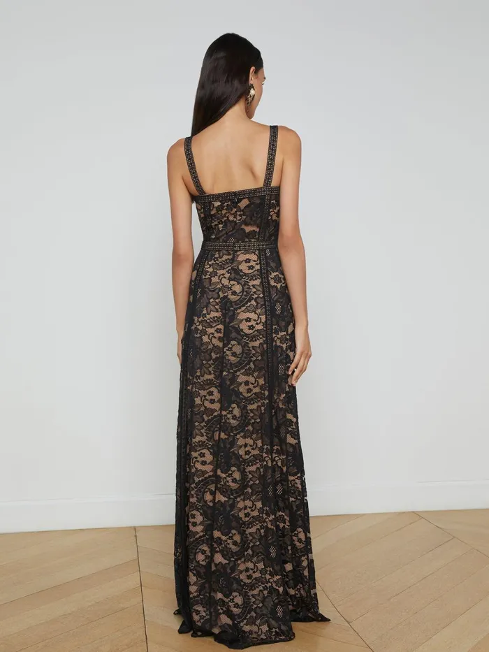 L039Agence Dresses and Jumpsuits Women Avignon Lace Maxi Dress Black L039Agence Dresses and Jumpsuits Women Avignon Lace Maxi Dress Black