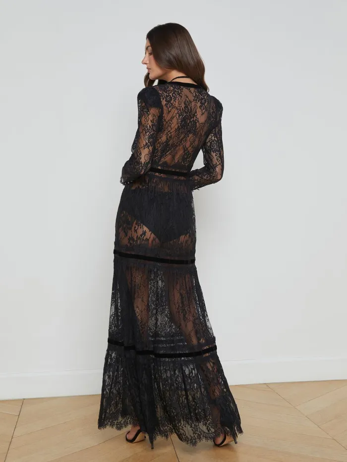 L039Agence Dresses and Jumpsuits Women Poe Lace Dress Black L039Agence Dresses and Jumpsuits Women Poe Lace Dress Black