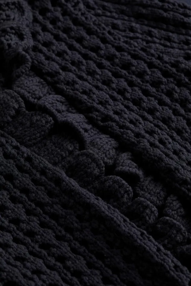 L039Agence Knitwear Women Solaris Crocheted Cardigan Black L039Agence Knitwear Women Solaris Crocheted Cardigan Black