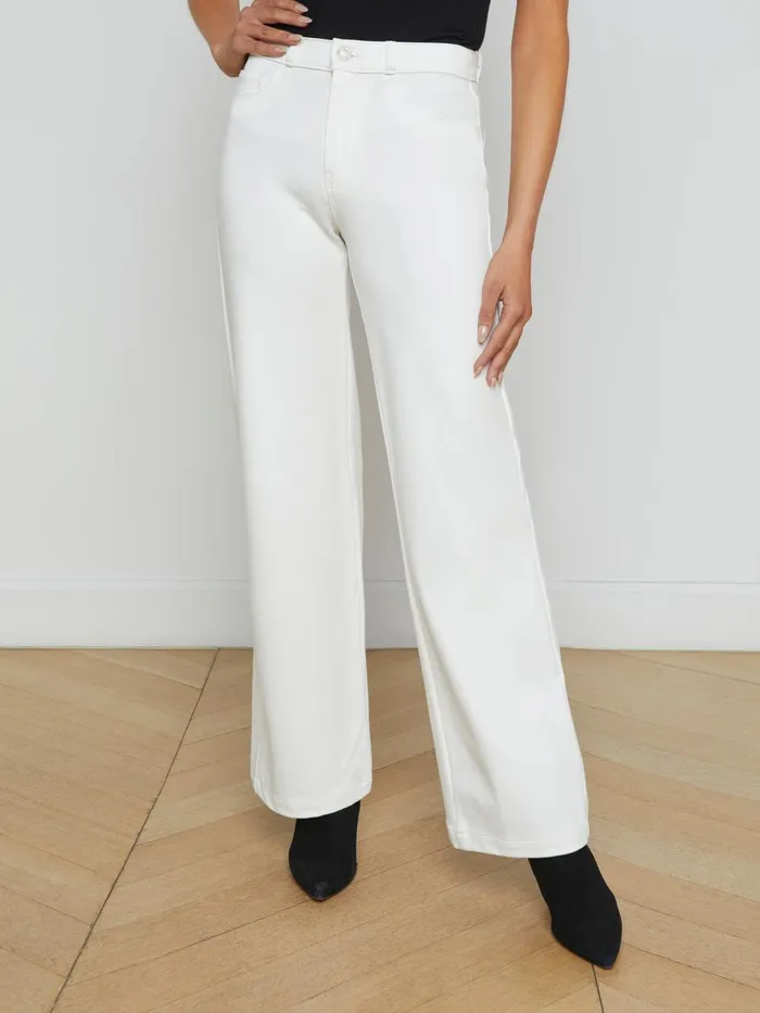 L039Agence Pants Women Clayton WideLeg Pant Ivory L039Agence Pants Women Clayton WideLeg Pant Ivory