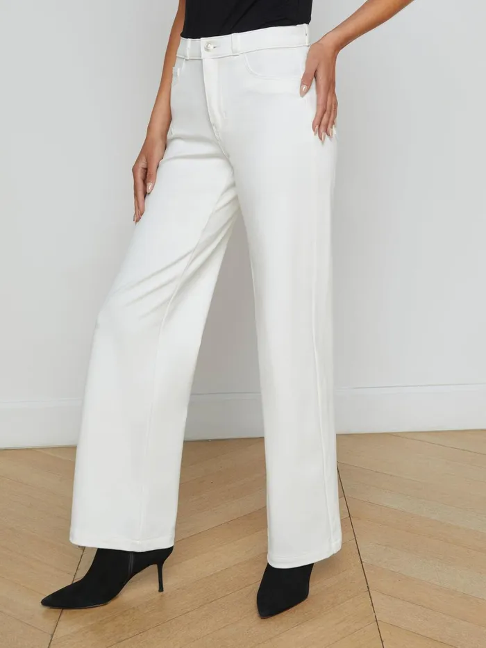L039Agence Pants Women Clayton WideLeg Pant Ivory L039Agence Pants Women Clayton WideLeg Pant Ivory