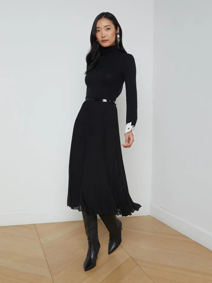 L039Agence Skirts Women Fernanda Pleated Skirt Black