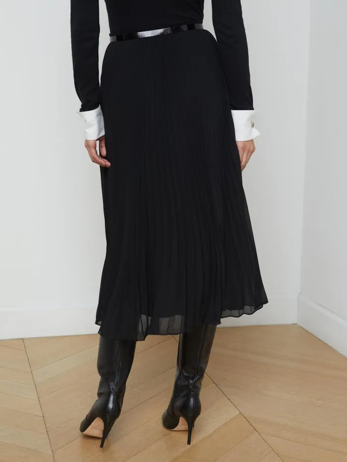 L039Agence Skirts Women Fernanda Pleated Skirt Black L039Agence Skirts Women Fernanda Pleated Skirt Black