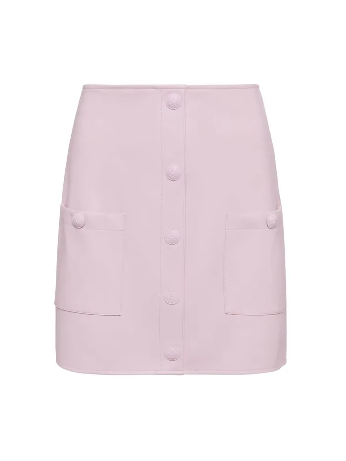 L039Agence Skirts Women Truman Vegan Leather Mini Skirt Lilac Snow L039Agence Skirts Women Truman Vegan Leather Mini Skirt Lilac Snow