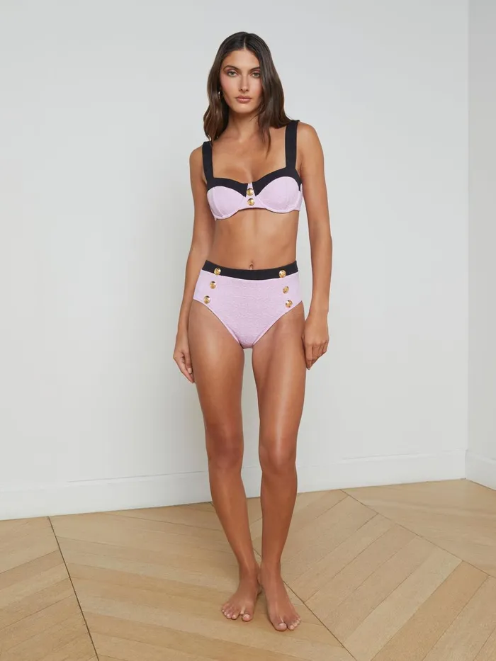 L039Agence Swimwear Women Alexandria Bikini Top Light Violetblack