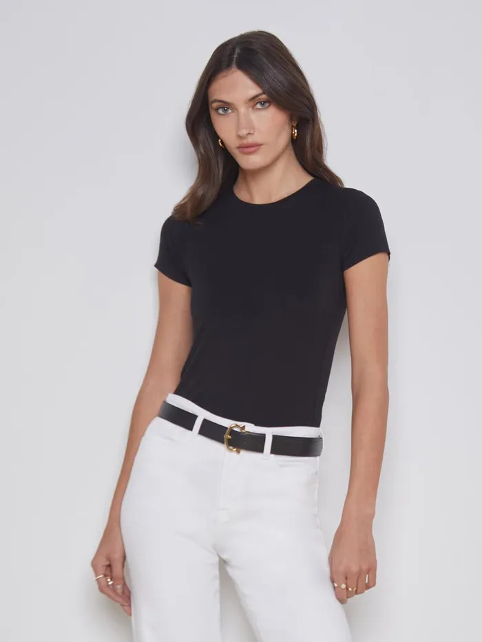 L039Agence Tees Women Ressi Fitted Tee Black