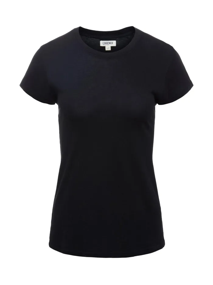 L039Agence Tees Women Ressi Fitted Tee Black L039Agence Tees Women Ressi Fitted Tee Black