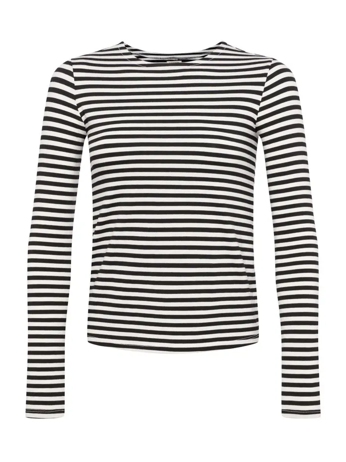 L039Agence Tees Women Tess Long Sleeve Tee Blackwhite Stripe L039Agence Tees Women Tess Long Sleeve Tee Blackwhite Stripe