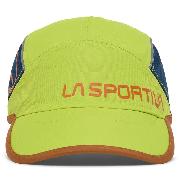 La Sportiva Hats and Beanies Shield Cap Lime PunchStorm Blue 8211 MenWomen