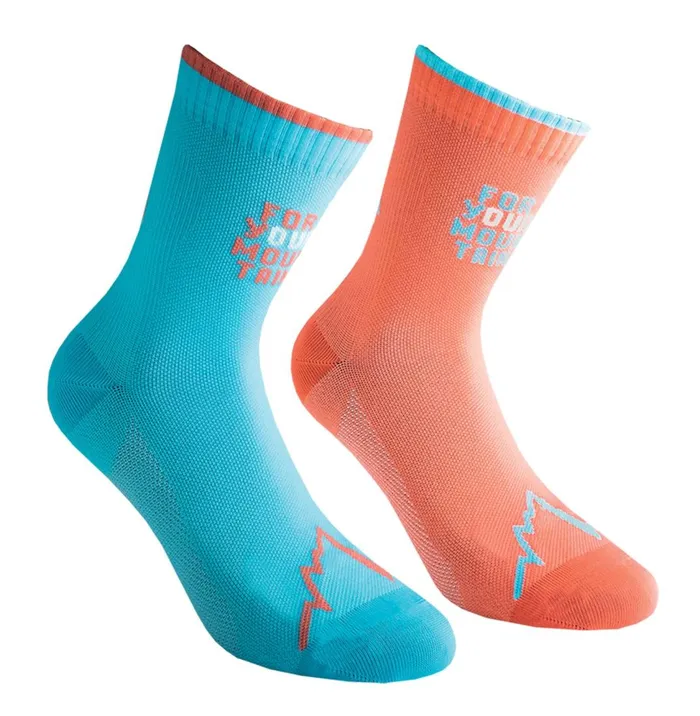 La Sportiva Socks For Your Mountain Socks HibiscusMalibu Blue 8211 MenWomen