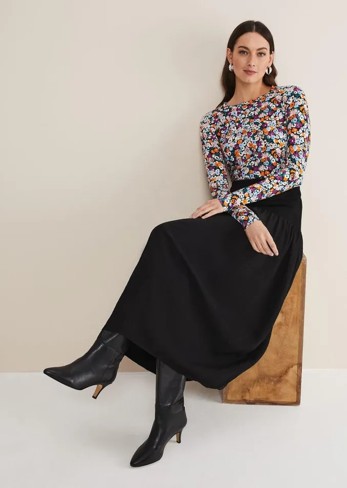 Laina Maxi Skirt Black Women Phase Eight Skirts
