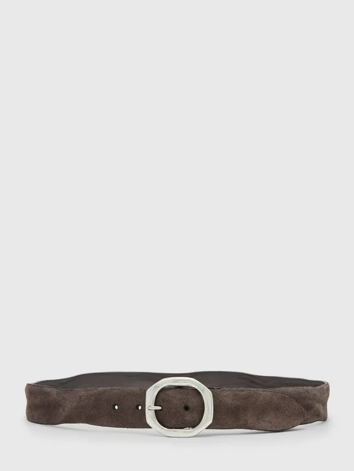 Leather Belts Men John Varvatos NOVA SUEDE BELT Black