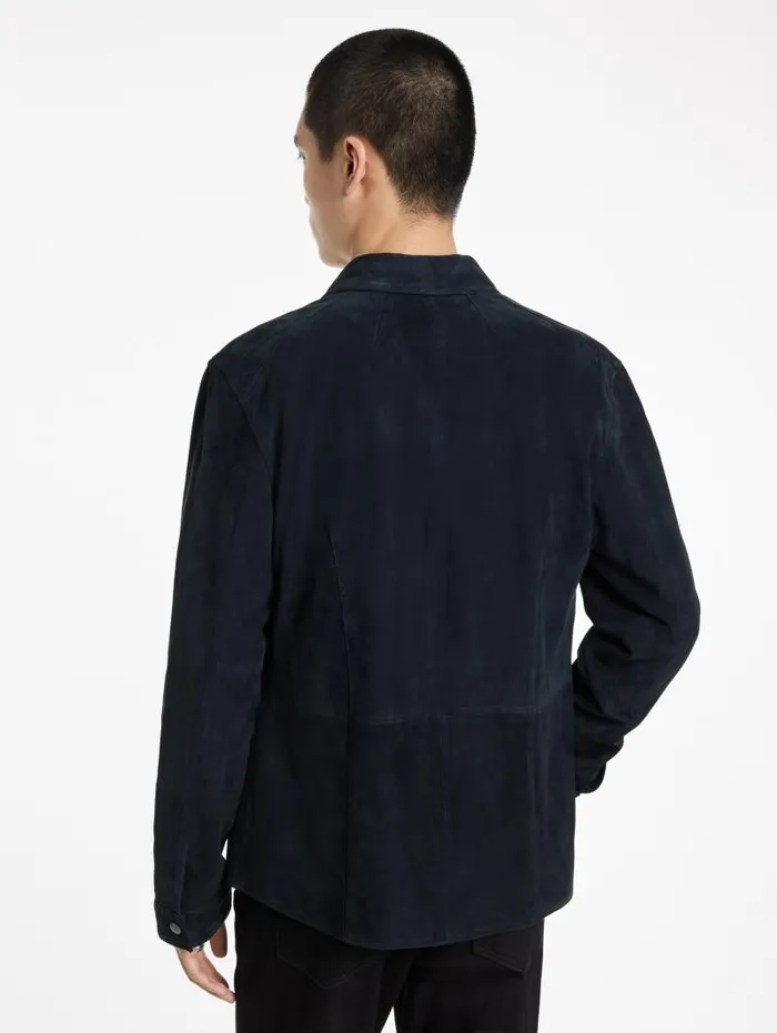 Leather Jackets Men John Varvatos KADD SHIRT JACKET Black