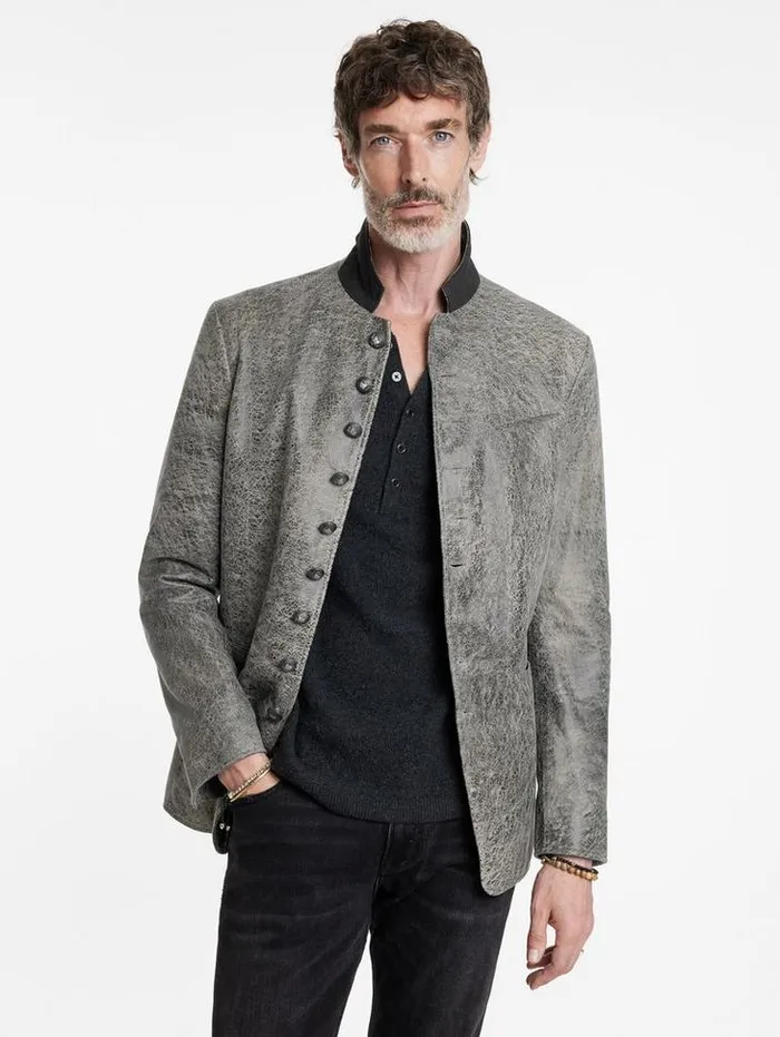 Leather Jackets Men John Varvatos WOODWARD JACKET Haze