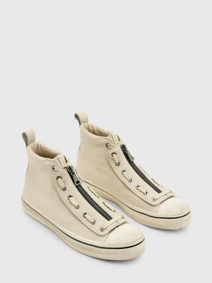 Leather Sneakers Men John Varvatos VULC MID TOP 8211 APRON Fossil