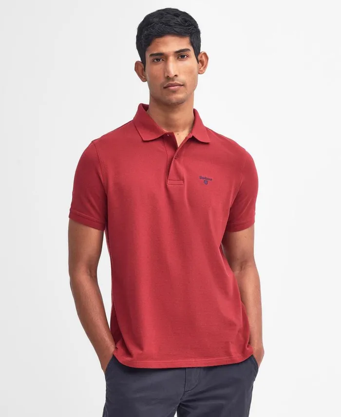 Lightweight Sports Polo Shirt Pink Mist Men Barbour Polo Shirts