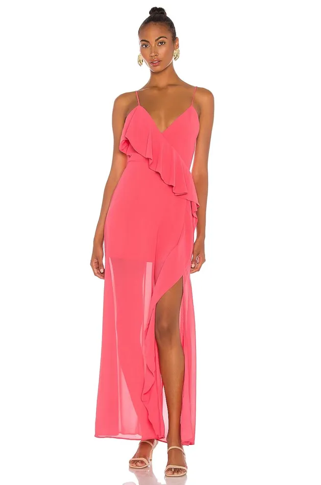 Lovers and Friends Dresses Women Darcy Maxi Dress Grapefruit Pink
