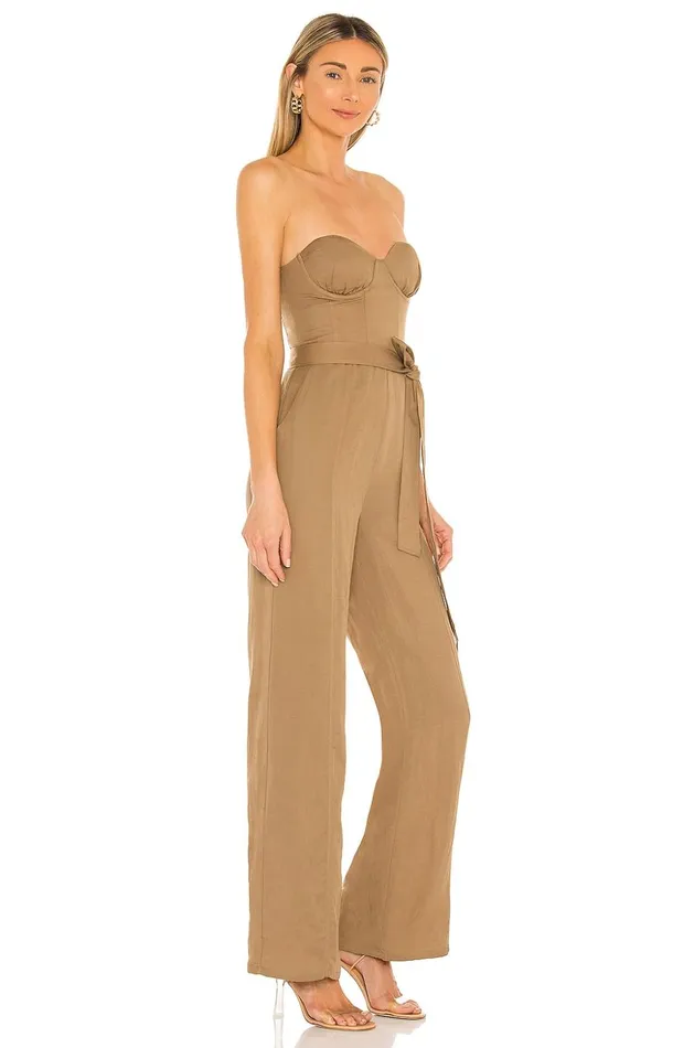Lovers and Friends Jumpsuits Women Steph Jumpsuit Tan Lovers and Friends Jumpsuits Women Steph Jumpsuit Tan