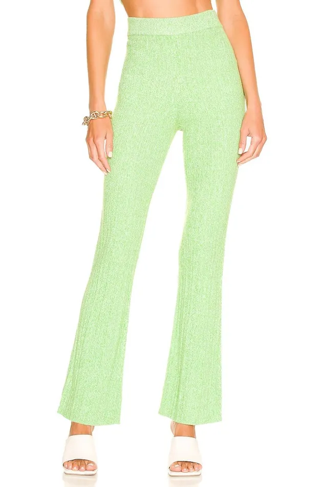 Lovers and Friends Pants Women Mckenna Knit Pant Marled Green