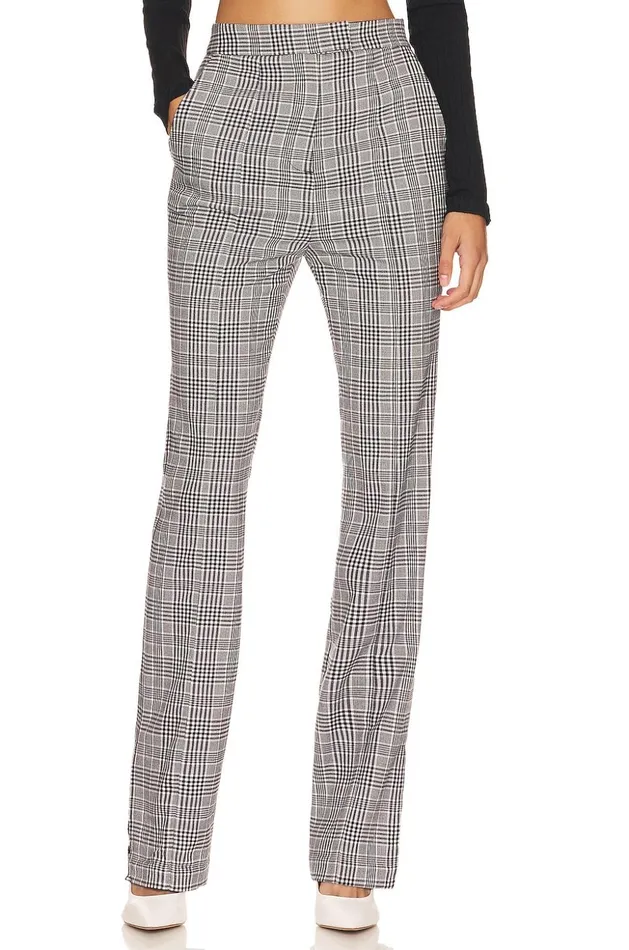 Lovers and Friends Pants Women Patton Pant Black White Check