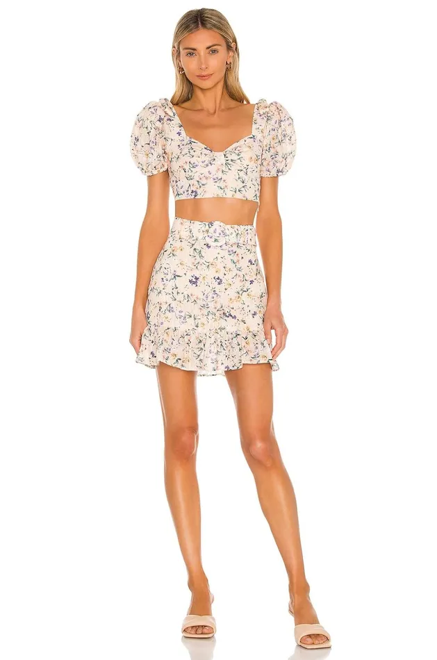 Lovers and Friends Skirts Women Jill Mini Skirt Peach Ditsy Floral Lovers and Friends Skirts Women Jill Mini Skirt Peach Ditsy Floral