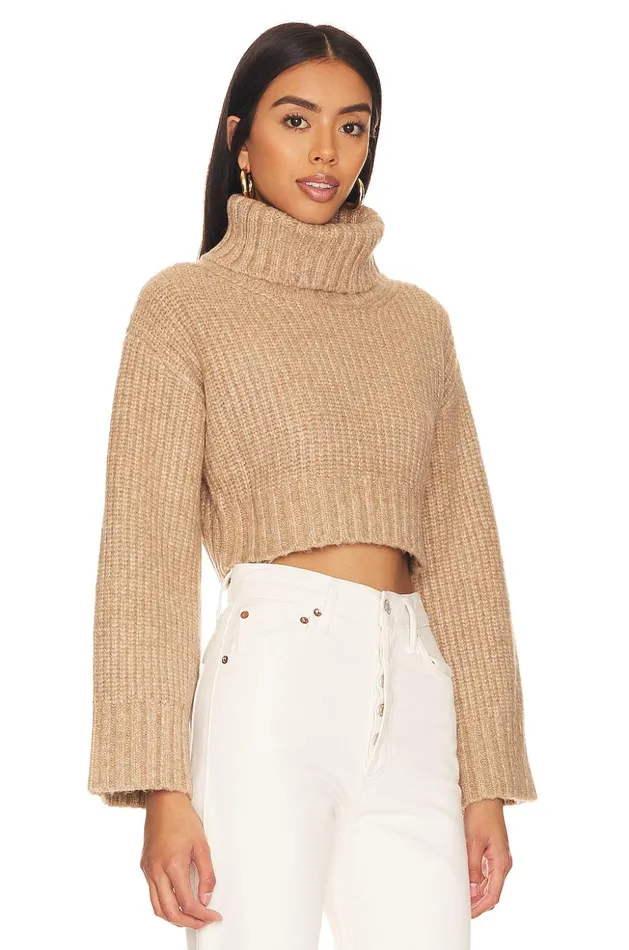 Lovers and Friends Sweaters and Knits Women Feya Cropped Pullover Beige Lovers and Friends Sweaters and Knits Women Feya Cropped Pullover Beige