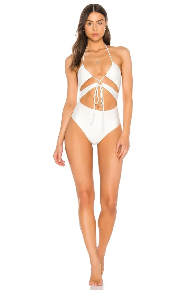 Lovers and Friends Swimsuits and CoverUps Women Aliah One Piece White