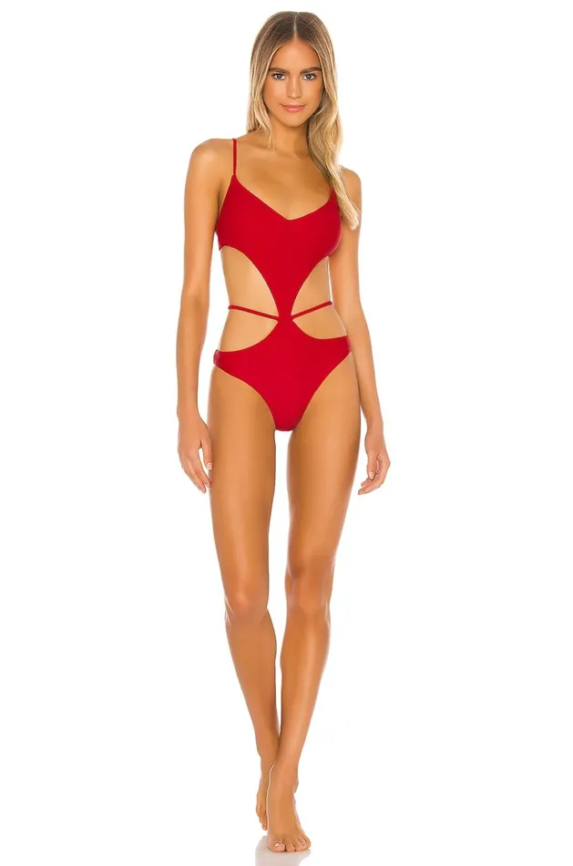 Lovers and Friends Swimsuits and CoverUps Women Fortune One Piece Chili Pepper