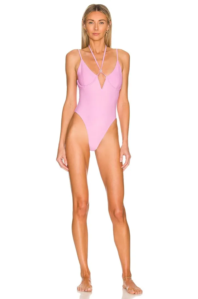 Lovers and Friends Swimsuits and CoverUps Women Heartache One Piece Light Purple