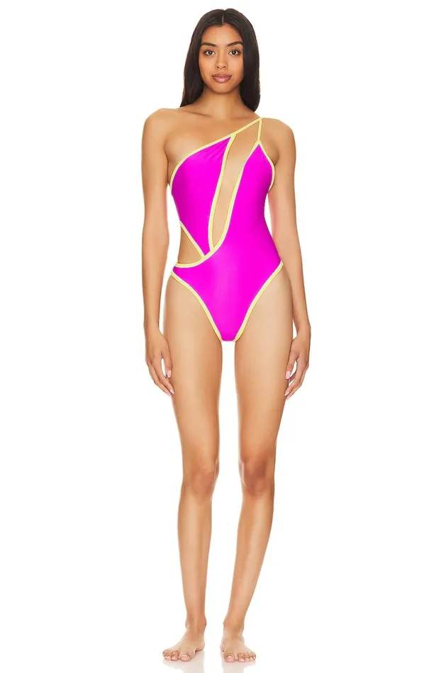 Lovers and Friends Swimsuits and CoverUps Women Lose Control One Piece Fuchsia