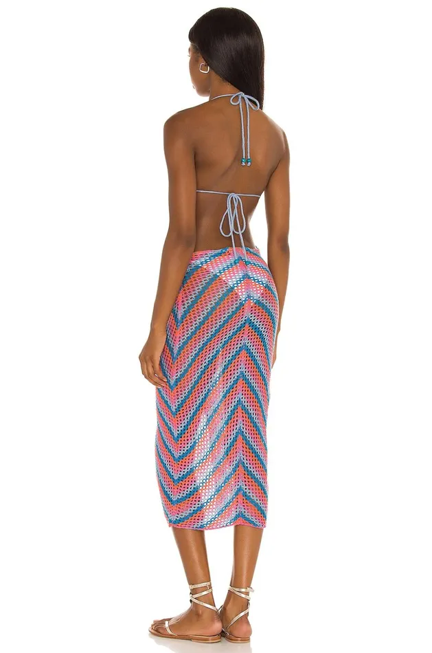 Lovers and Friends Swimsuits and CoverUps Women Oriana Midi Dress Blue Multi Stripe Lovers and Friends Swimsuits and CoverUps Women Oriana Midi Dress Blue Multi Stripe