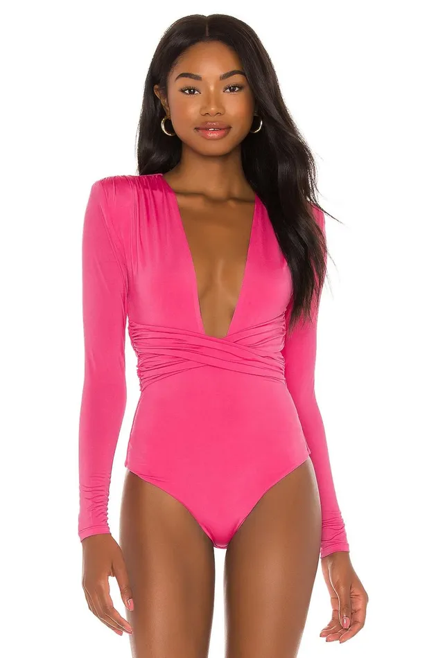 Lovers and Friends Tops Women Anya Bodysuit Hot Pink Lovers and Friends Tops Women Anya Bodysuit Hot Pink