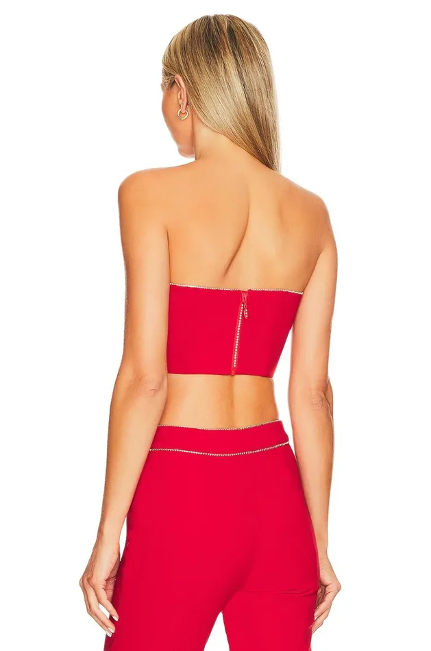 Lovers and Friends Tops Women Catalina Bustier Top Cherry Red Lovers and Friends Tops Women Catalina Bustier Top Cherry Red