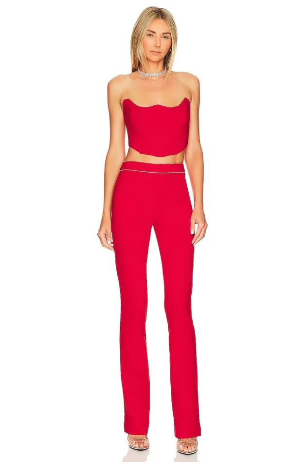 Lovers and Friends Tops Women Catalina Bustier Top Cherry Red Lovers and Friends Tops Women Catalina Bustier Top Cherry Red
