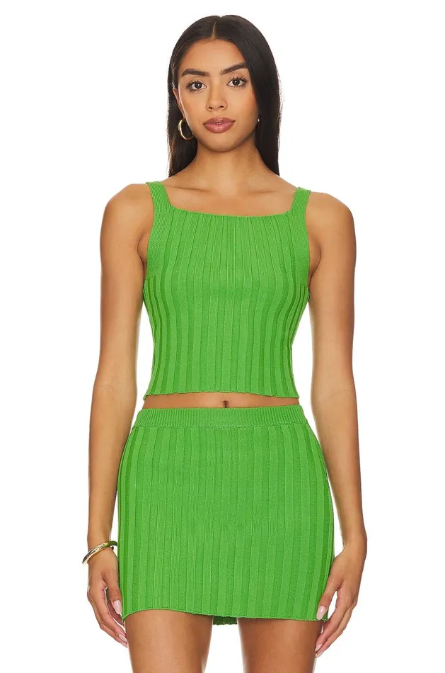 Lovers and Friends Tops Women Florine Rib Tank Top Green