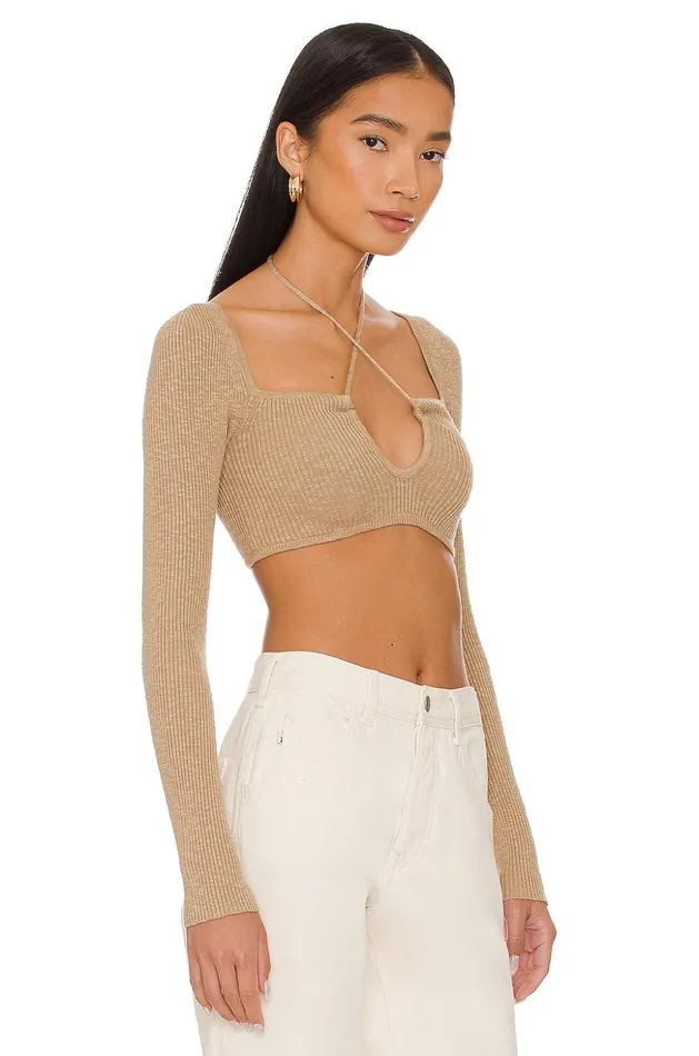 Lovers and Friends Tops Women Maddix Halter Keyhole Top Taupe