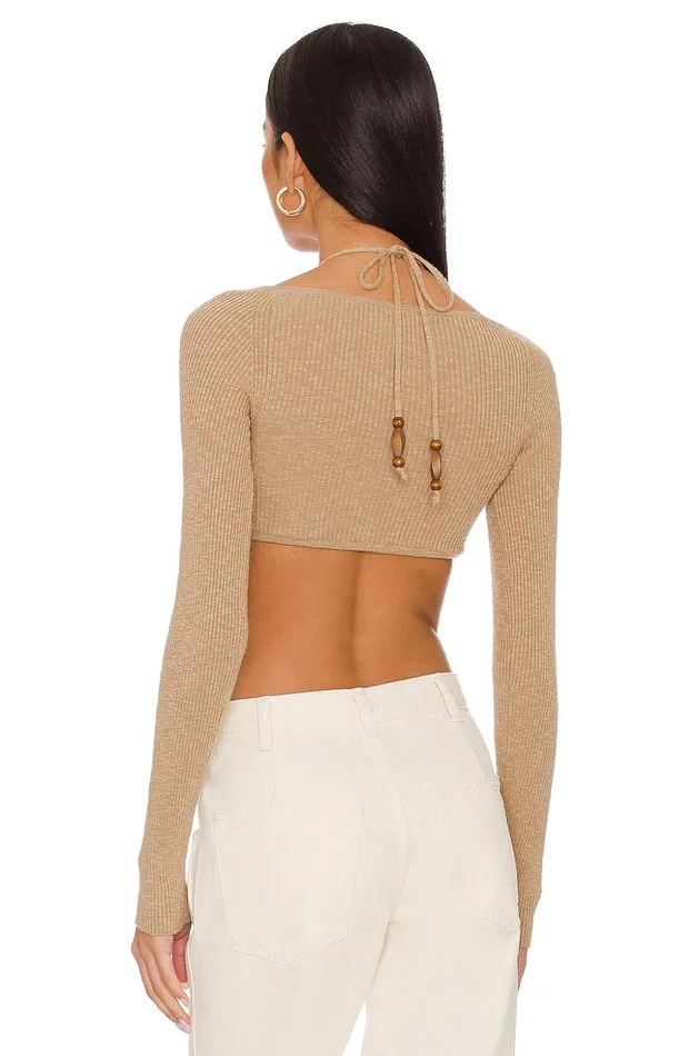 Lovers and Friends Tops Women Maddix Halter Keyhole Top Taupe