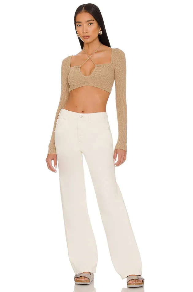 Lovers and Friends Tops Women Maddix Halter Keyhole Top Taupe