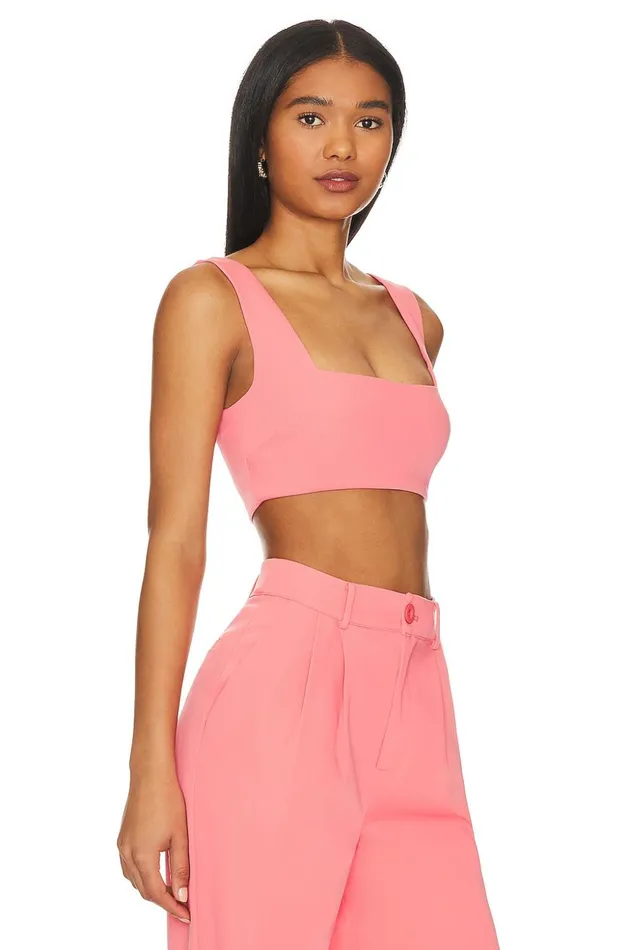 Lovers and Friends Tops Women Sicily Crop Top Coral Pink Lovers and Friends Tops Women Sicily Crop Top Coral Pink