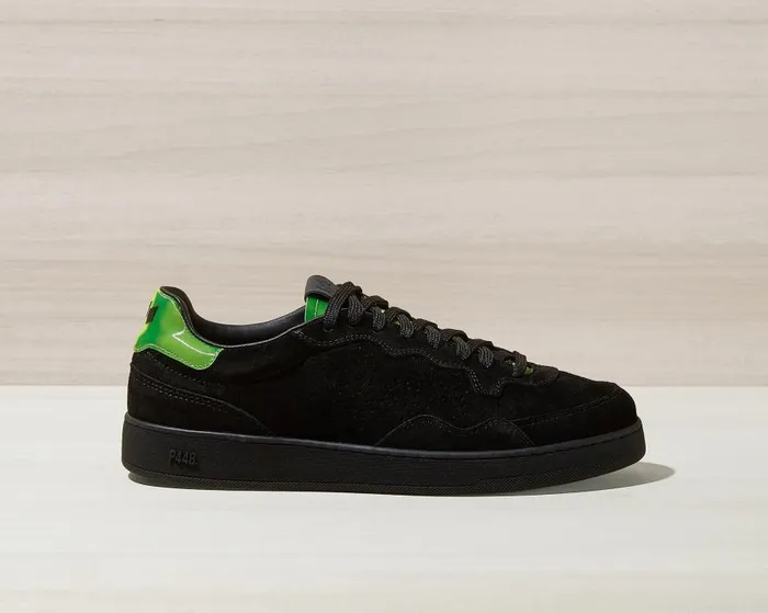 Low Tops Women P448 Yam BlackNeon Green