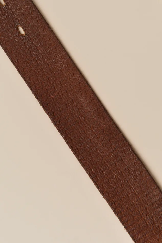 Lucky Brand Belts Men Weathered Leather Belt Dark Brown