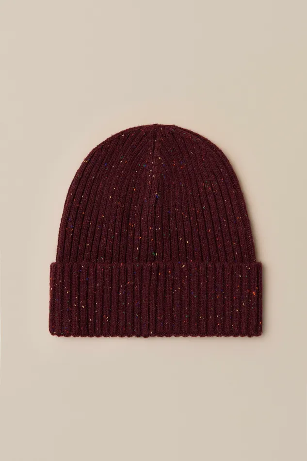Lucky Brand Cold Weather Accessories Men Fleck Beanie Dark Pink