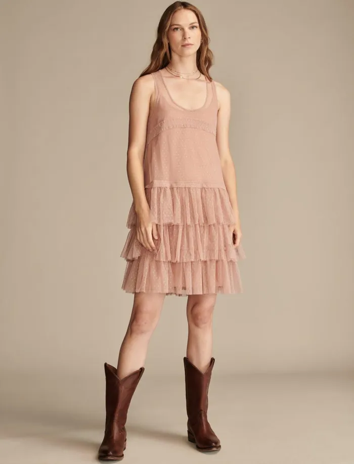 Lucky Brand Dresses Women Tulle Party Mini Dress Pink