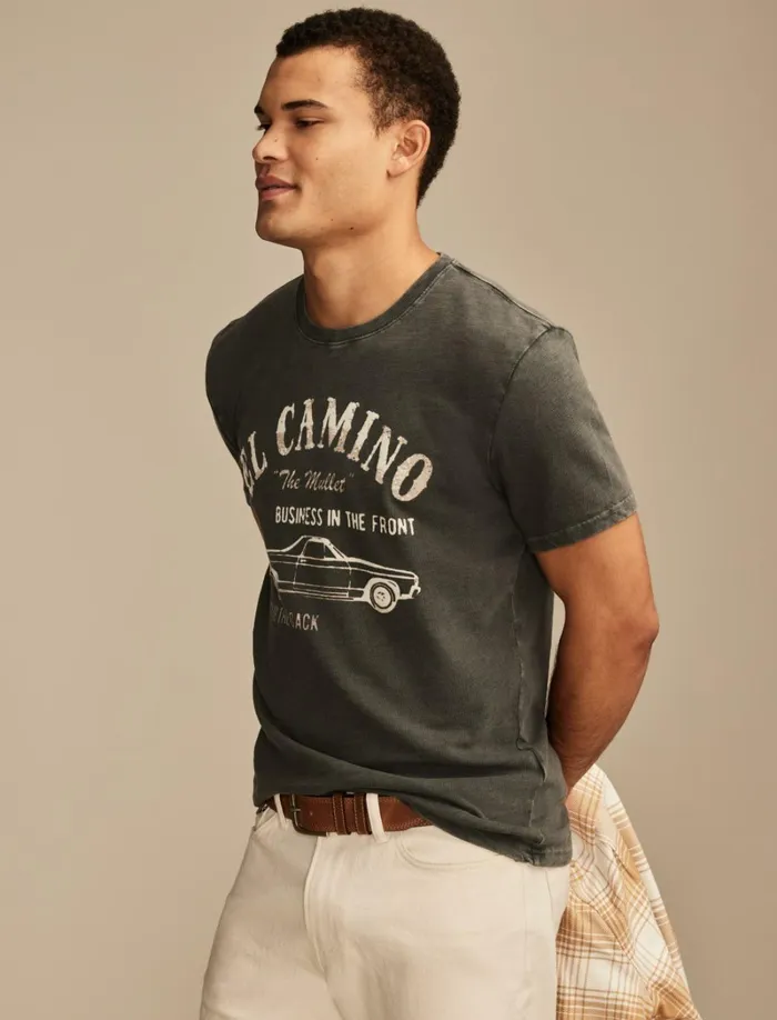 Lucky Brand Graphic Tees Men El Camino Jet Black