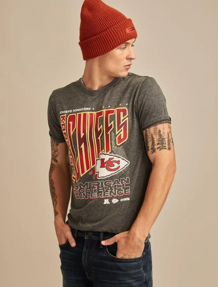 Lucky Brand Graphic Tees Men Kansas City Chiefs Graphic Tee 001 Black