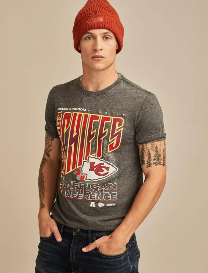 Lucky Brand Graphic Tees Men Kansas City Chiefs Graphic Tee 001 Black